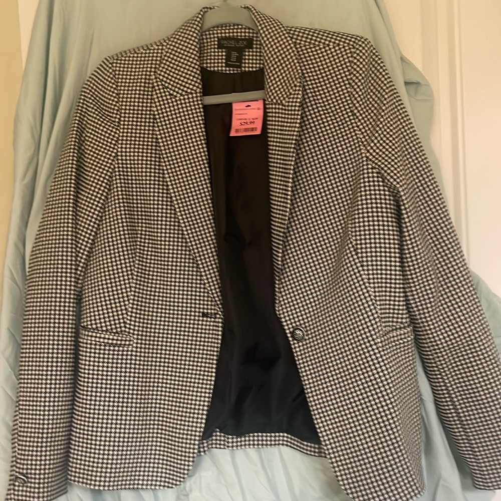 Black and white Rachel Zoe blazer